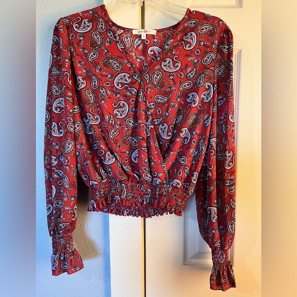 Wishful Park Bandana Style Long Sleeve Top Size Medium